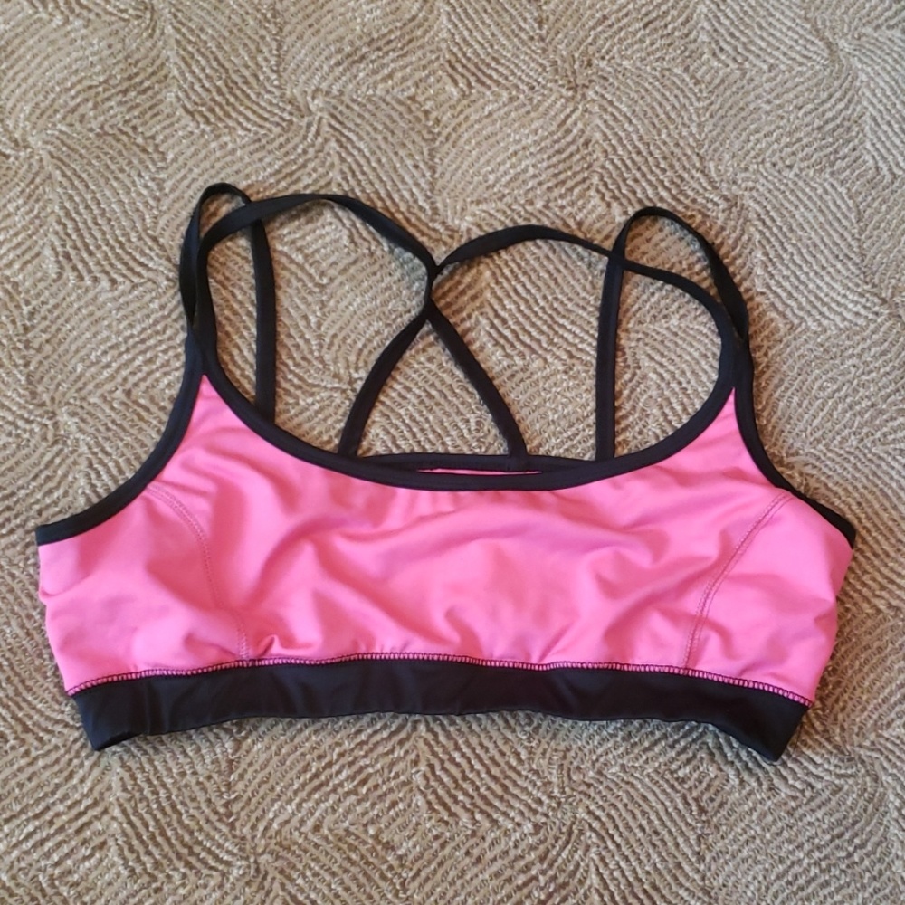 Impact Pink/Black Sports Bra XL